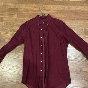 Polo Lauren Classic Fit corduroy men Maroon Shirt